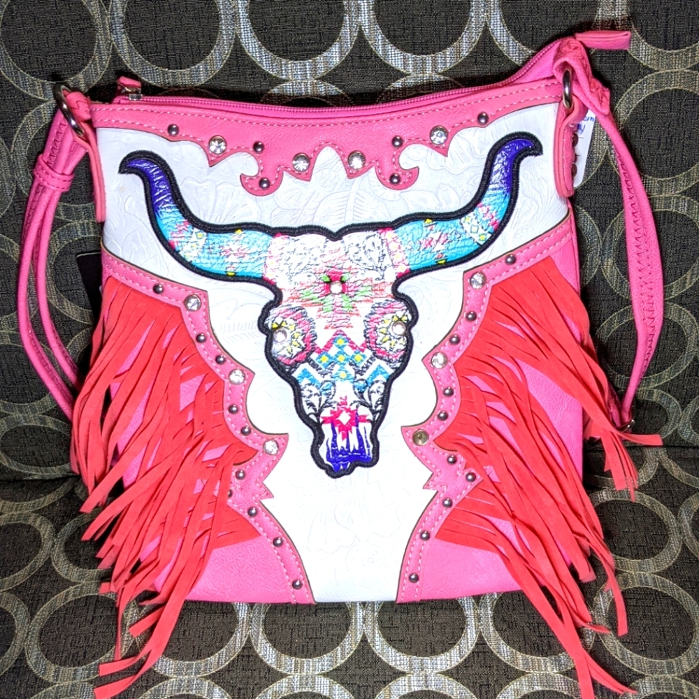 Sugar Skull longhorn crossbody